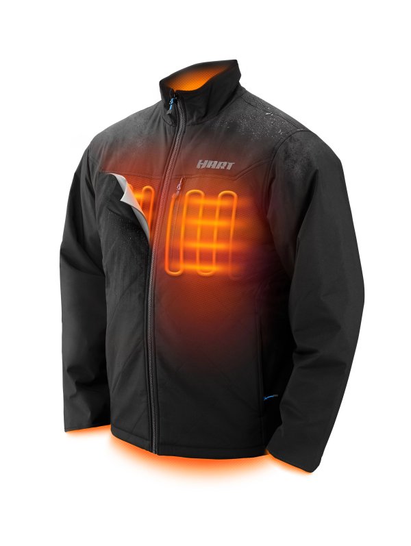 20-Volt Men's Heated Medium-Duty Jacket Kit, Black, Medium