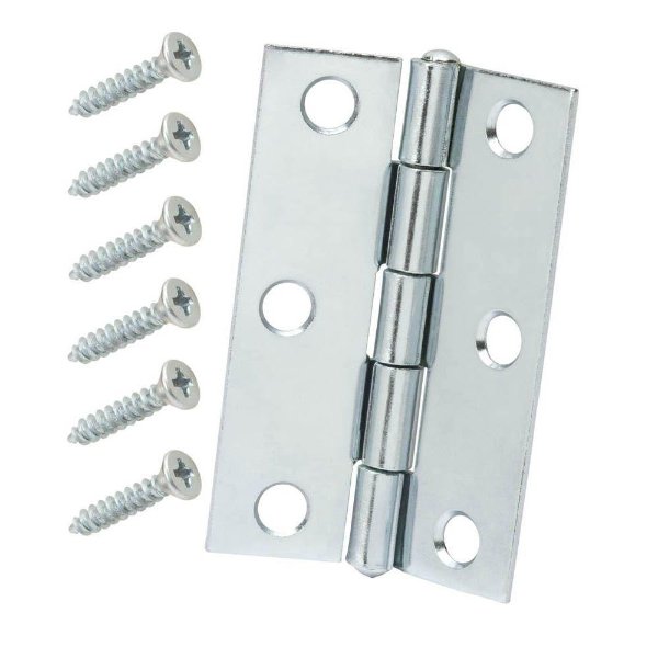 2-1/2 in. Zinc Plated Non-Removable Pin Narrow Utility Hinges (2-Pack)