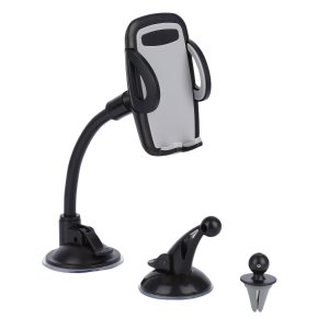 LESHP Car Mount Holder 3-in-1 Air Vent Cell Phone Holder Cradle Dashboard Windshield Universal