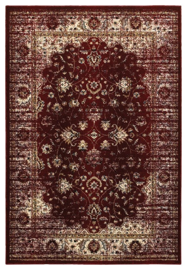 Echo Arabesque Traditions Red and Ivory Area Rug - Contemporary - Area Rugs - by Newcastle Home