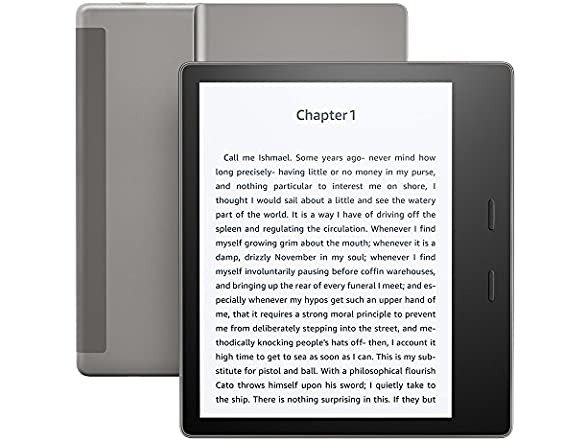 Kindle Oasis E-reader - 7" High-Resolution Display (300 ppi), Waterproof, 32 GB, Wi-Fi + Free Cellular Connectivity (International Version)