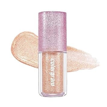 COLORGRAM Milk Bling Shadow 12 Humming Coral | Pigmented liquid glitter eyeshadow, Long-lasting shimmer for daily and party makeup, Multi-dimensional sparkling metallic finish, Opaque coverage, Quick drying formula for easy application (0.11 fl.oz, 3.2g)