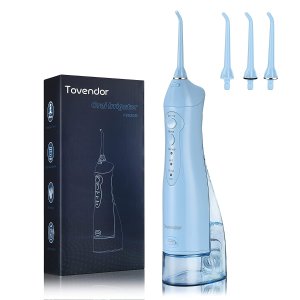 TOVENDOR Electric Water Flosser, Cordless Dental Oral Irrigator - 3 Modes, 3 Tips for Family Hygiene