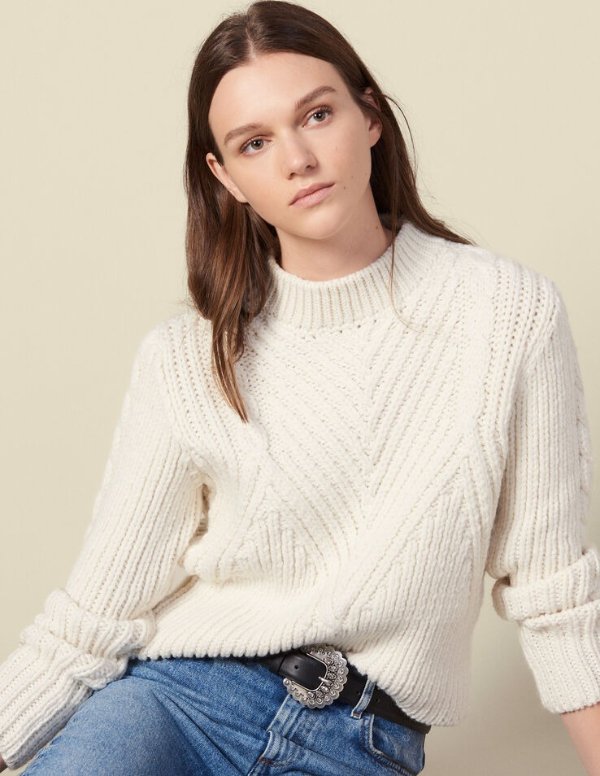 Chunky knit wool sweater