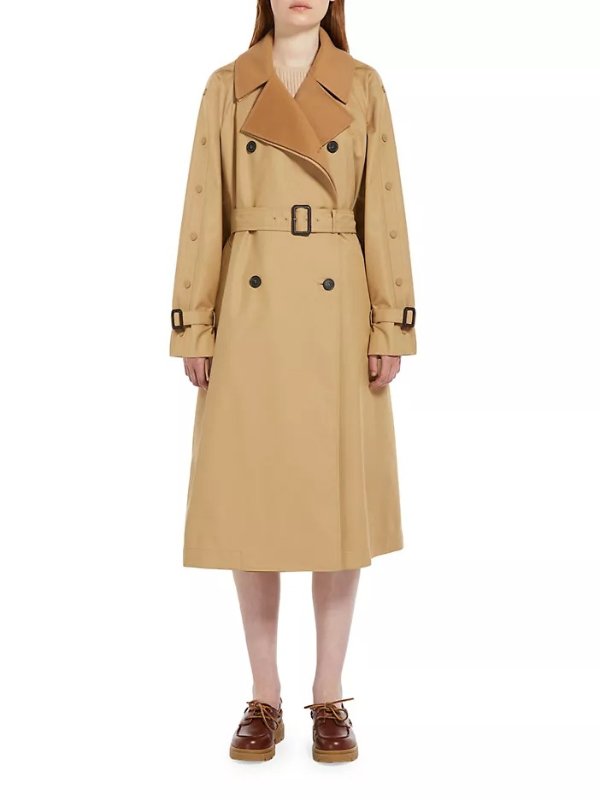 Daphne Wool-Backed Trench Coat