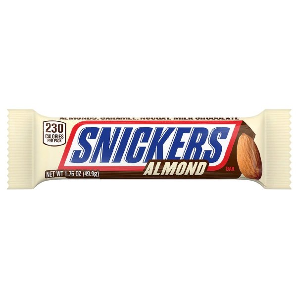 Almond Singles Size Chocolate Candy Bar