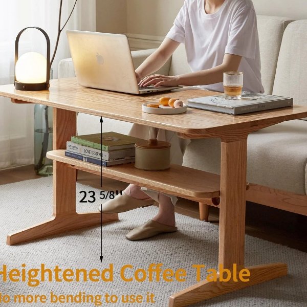 Fancyarn Coffee Table with Additional Shelves - fancyarnfurniture
