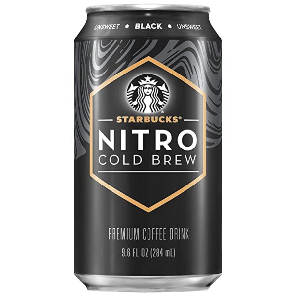 Nitro Cold Brew, Black Unsweetened, 9.6 Fl oz Can (8 Pack)