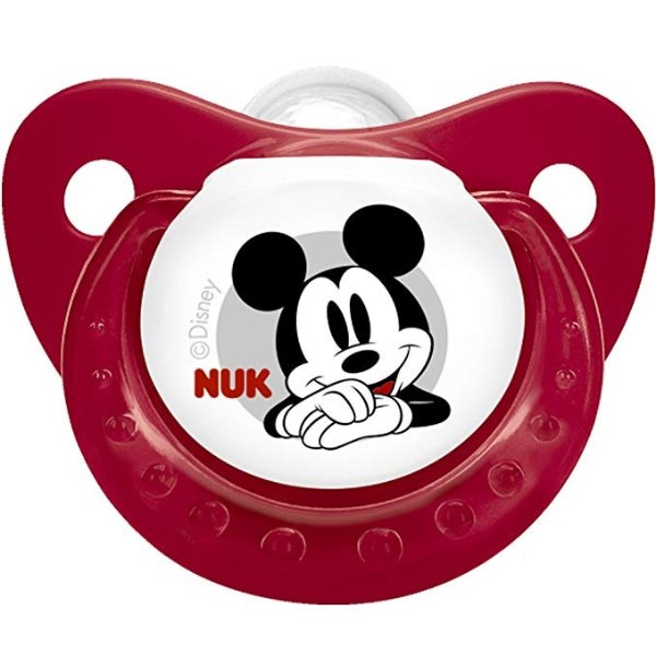 德国 NUK 安抚奶嘴 迪士尼 米奇 硅胶 2号 (颜色随机) (适用6-18个月)