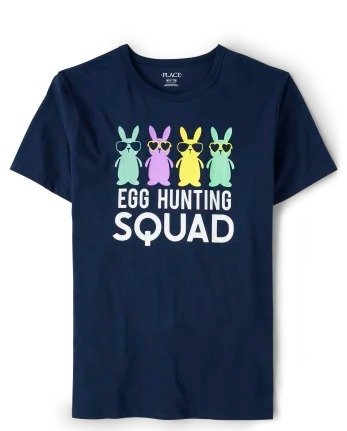 Mens Matching Family Short Sleeve Egg Hunting Squad Graphic Tee | The Children's Place - TIDAL