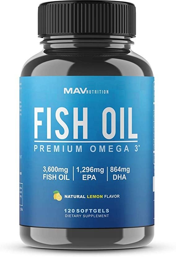 Omega 3 Fish Oil Triple Strength, 3,600mg, Burpless, Non-GMO, NSF-Certified, 120 Count (1)