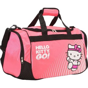 粉色Hello Kitty 超萌运动健身圆筒包