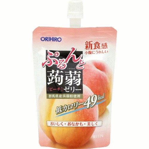 Orihiro 蒟蒻低卡纤体代餐果冻 130g [桃子味]