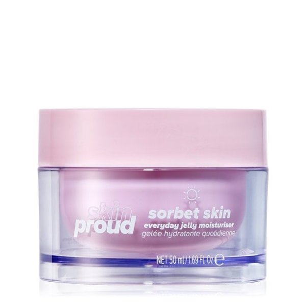 Skin Proud Sorbet Skin, Everyday Jelly Moisturizer with Hyaluronic Acid Complex, Oil-Free, 1.69 fl oz