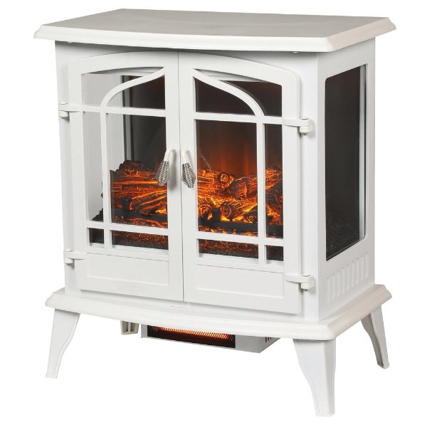 Legacy 1,000 sq. ft. Panoramic Infrared Electric Stove in White-EST-540T-50-Y - The Home Depot