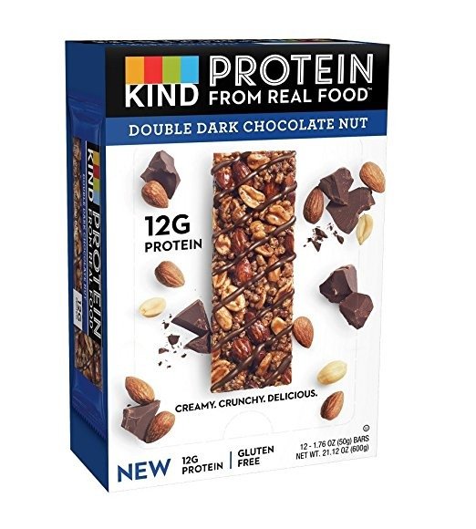 Protein Bars, Double Dark Chocolate Nut, Gluten Free, 12g Protein,1.76oz, 12 count