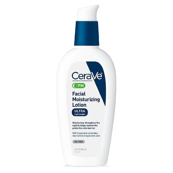 CeraVe PM Facial Moisturizing Lotion Fragrance Free for Nighttime Use