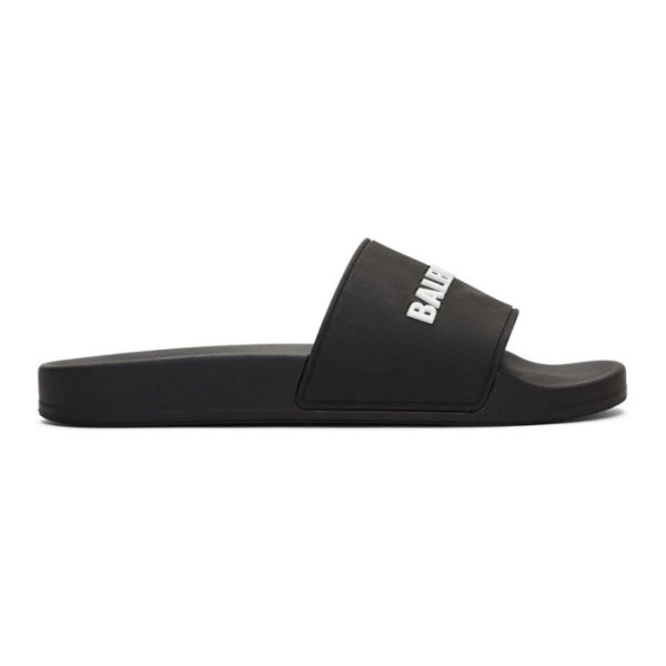 - Black Logo Sandals