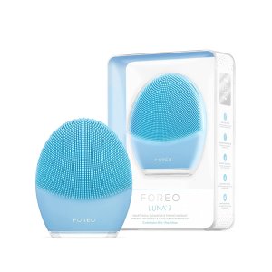 FOREO LUNA 3 for Normal, Combination and Sensitive Skin, Smart Facial Cleansing and Firming Massage Brush for Spa at Home