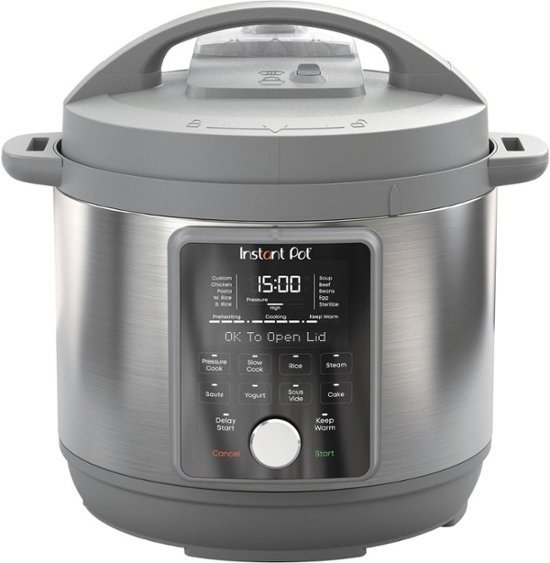 - 6QT Duo Plus Multi-Use Pressure Cooker with Whisper-Quiet Steam Release - Gray