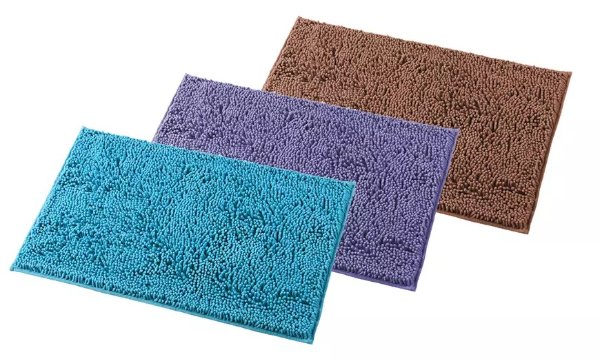 Absorbent Soft Bath Mat Rugs Carpet Shaggy No Slip Bathroom Shower Home Floor