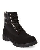Black Lace-Up Work Boots