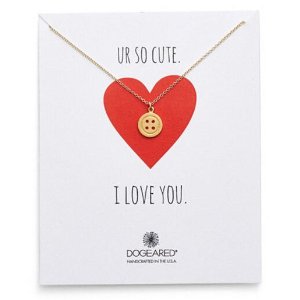 Dogeared 'So Cute' Button Pendant Necklace (Nordstrom Exclusive)