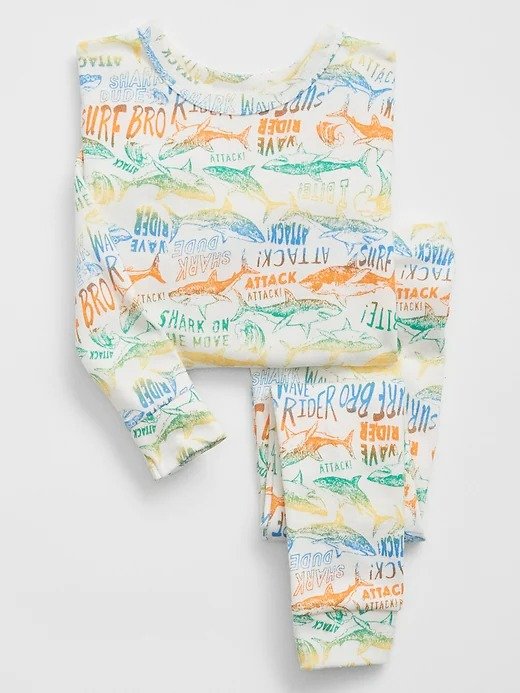 babyGap 100% Organic Cotton Surf Shark PJ Set