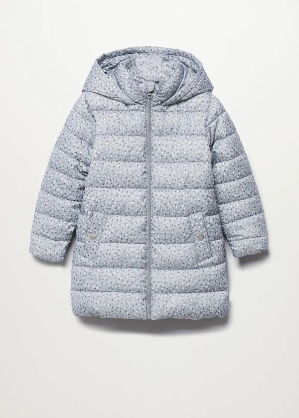 Hood quilted coat - Girls | MANGO OUTLET USA