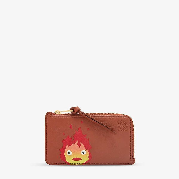 x Howl’s Moving Castle Calcifer leather card holder