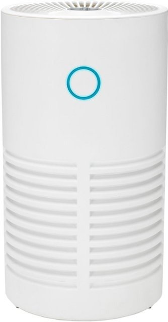 - 15-inch Air Purifier with 360-Degree True HEPA Pure Filter and UV-C Light for 150 Sq. Ft Rooms - White