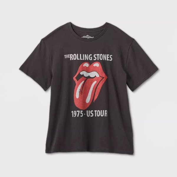 Women's Rolling Stones Short Sleeve Graphic T-Shirt - Black