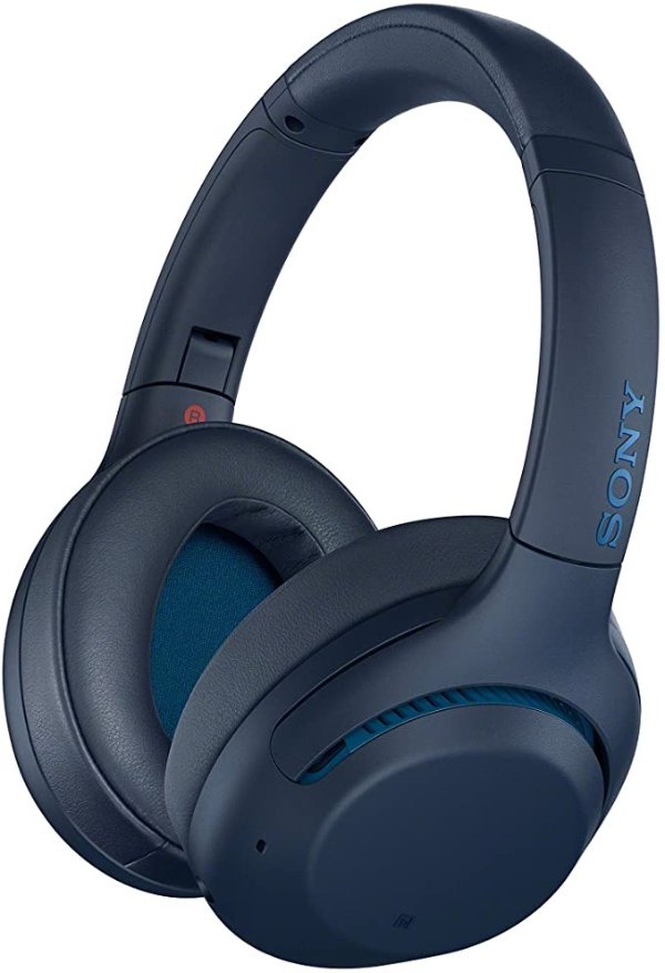 WHXB900N Noise Cancelling Headphones, Wireless Bluetooth Over the Ear Headset - Blue