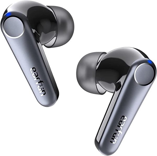 EarFun Air Pro 3 Noise Cancelling Earbuds, Qualcomm® aptX™ Adaptive Sound, 6 Mics CVC 8.0 ENC, Bluetooth 5.3 Earbuds, Multipoint Connection, 45H Playtime, App Customize EQ, Wireless Charging