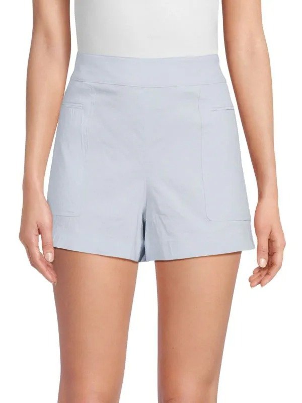 Linen Blend Mini Shorts