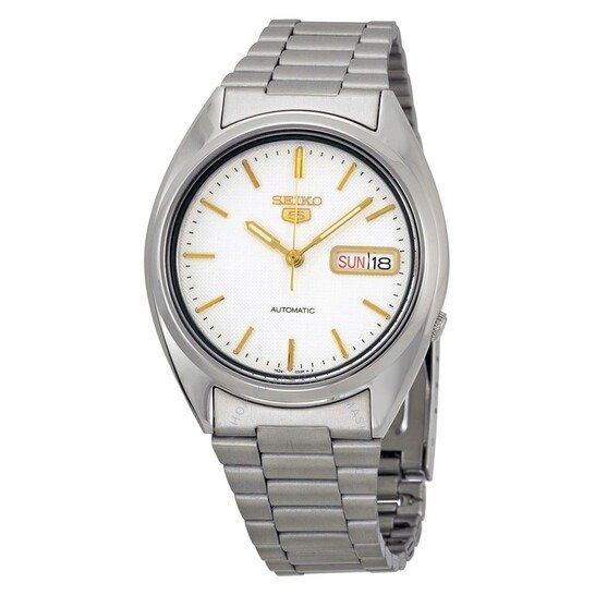 Series 5 Automatic Off White Dial Men's Watch SNXG47