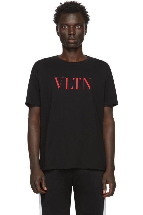Black & Red 'VLTN' T-Shirt