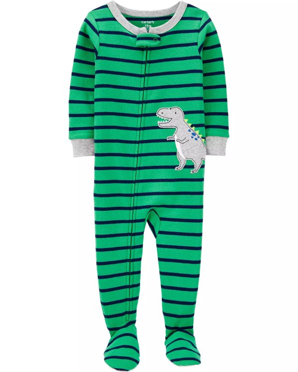 1-Piece Dinosaur Snug Fit Cotton Footie PJs1-Piece Dinosaur Snug Fit Cotton Footie PJs