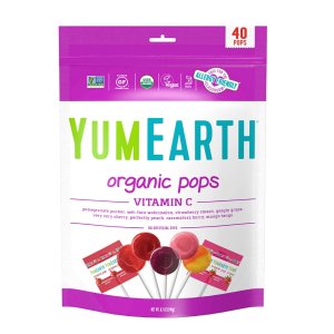 YumEarth 含维生素C天然有机水果棒棒糖 混合口味40支装