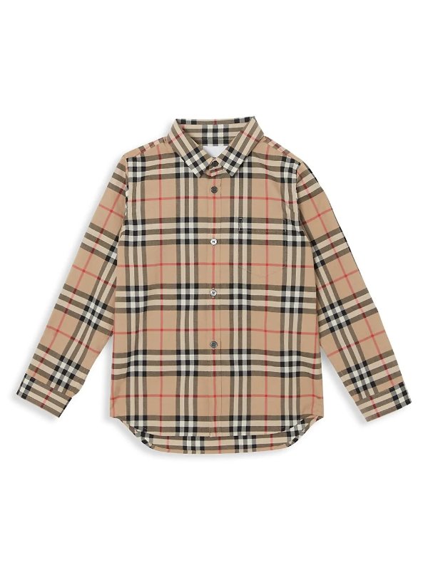 Little Boy's & Boy's Frederick Woven Cotton Check Shirt