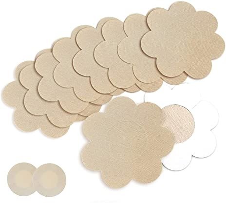 Goldfarm Nipple Breast Covers, Breast Pasties Adhesive Bra Disposable 10 Pairs