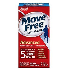 Move Free Joint Health Advanced with Glucosamine and Chondroitin and Hyaluronic Acid Joint Supplement, 80 tablets