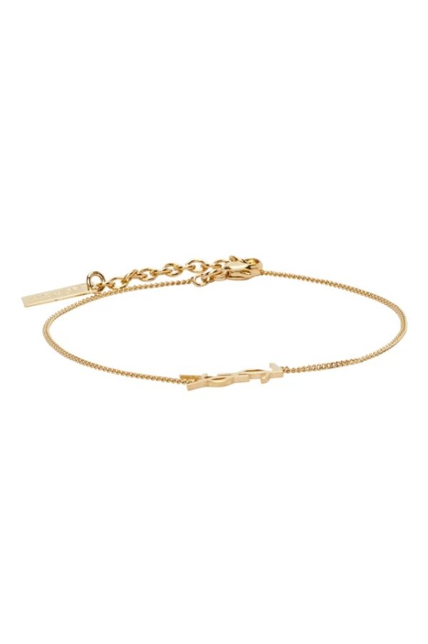 Gold Logo Chain Bracelet