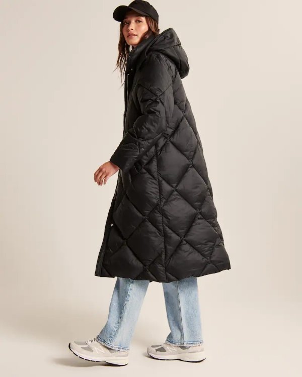 Women's A&F Ultra Long Quilted Puffer | Women's Coats & Jackets | Abercrombie.com