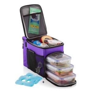 Amazon ZUZURO Lunch box Insulated cooler bag w/ 3 compartment