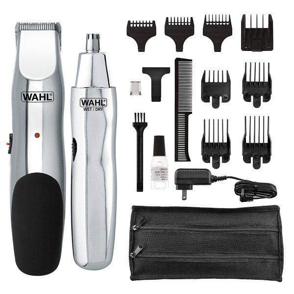 Wahl Model 5622Groomsman Rechargeable Beard, Mustache, Hair & Nose Hair Trimmer for Detailing & Grooming