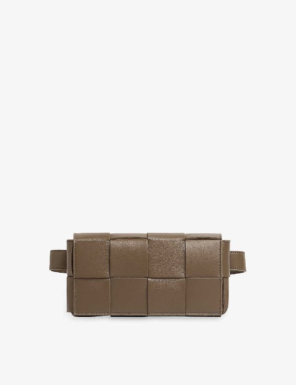 Cassette leather belt bag