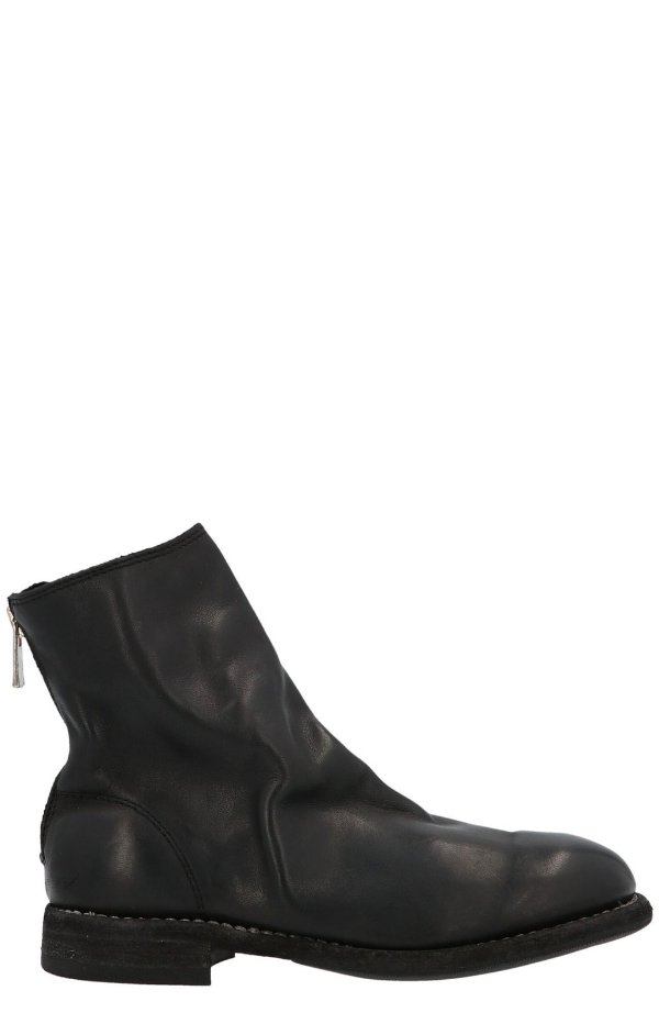 Back-Zip Ankle Boots