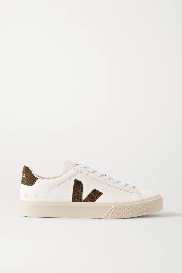 Campo suede-trimmed leather sneakers