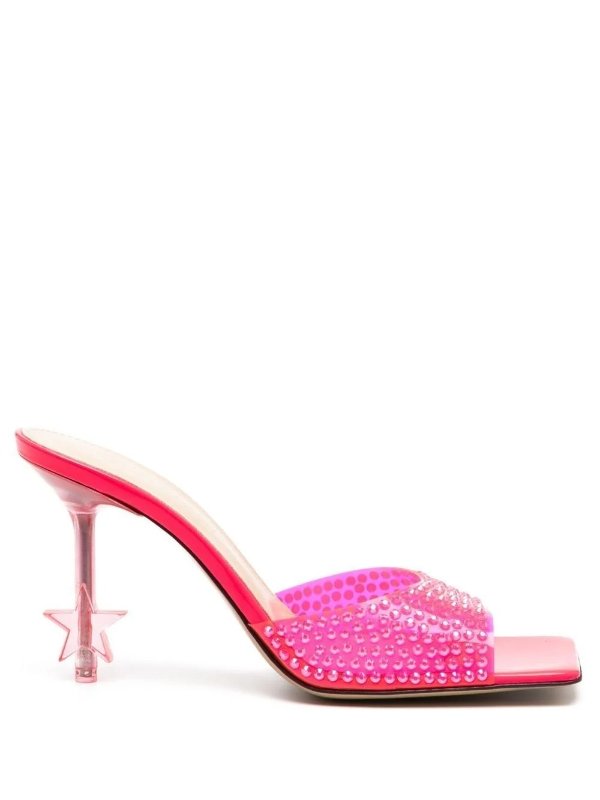 粉色水晶PVC高跟鞋